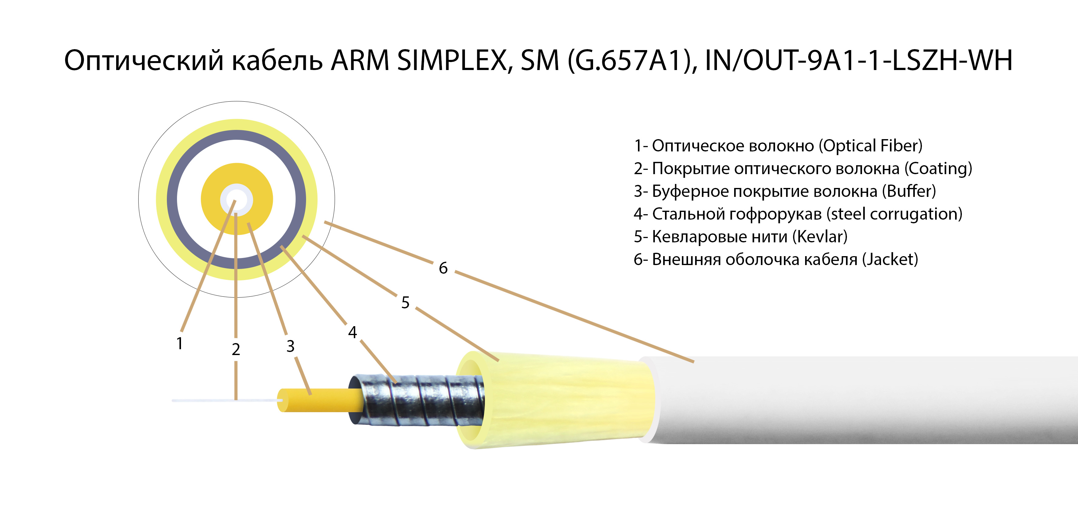  -ARM-3,0-FC/APC-FC/APC-SM-0.5-LSZH    simplex 2FC/APC-2FC/APC 9/125 (G657A1)  SM (3.0) LSZH,  0,5
