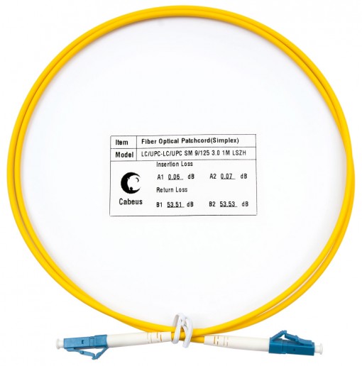 Cabeus FOP(s)-9-LC-LC-0,5m Шнур оптический simplex LC-LC 9/125 sm 0,5м LSZH