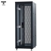 ТЕЛКОМ ТС-47.6.8-2ПП.9005М Шкаф напольный 47U 600x800х2209мм (ШхГхВ) телекоммуникационный 19", передняя дверь перфорированная распашная 2-х створчатая - задняя дверь перфорированная, цвет черный (RAL9005М) (5 мест)