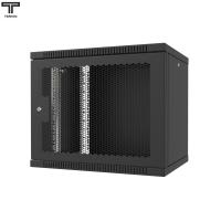ТЕЛКОМ TL-9.6.4-П.9005МА Шкаф настенный 9U 600x450x490мм (ШхГхВ) телекоммуникационный 19", дверь перфорированная, цвет черный (RAL9005МА) (4 места)