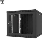 ТЕЛКОМ TL-9.6.6-П.9005МА Шкаф настенный 9U 600x600x490мм (ШхГхВ) телекоммуникационный 19", дверь перфорированная, цвет черный (RAL9005МА) (4 места)