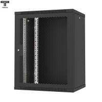 ТЕЛКОМ TL-15.6.4-П.9005МА Шкаф настенный 15U 600x450x757мм (ШхГхВ) телекоммуникационный 19", дверь перфорированная, цвет черный (RAL9005МА) (4 места)