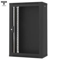 ТЕЛКОМ TL-18.6.3-П.9005МА Шкаф настенный 18U 600x350x890мм (ШхГхВ) телекоммуникационный 19", дверь перфорированная, цвет черный (RAL9005МА) (4 места)