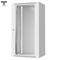 ТЕЛКОМ TL-22.6.4-С.7035Ш Шкаф настенный 22U 600x450x1070мм (ШхГхВ) телекоммуникационный 19", дверь стеклянная в металлической раме, цвет серый (RAL7035Ш) (4 места)
