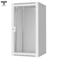 ТЕЛКОМ TL-22.6.6-П.7035Ш Шкаф настенный 22U 600x600x1070мм (ШхГхВ) телекоммуникационный 19", дверь перфорированная, цвет серый (RAL7035Ш) (4 места)