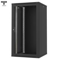 ТЕЛКОМ TL-22.6.6-П.9005МА Шкаф настенный 22U 600x600x1070мм (ШхГхВ) телекоммуникационный 19", дверь перфорированная, цвет черный (RAL9005МА) (4 места)