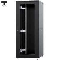 ТЕЛКОМ ТСМ-42.8.8-СZS.9005М Шкаф напольный 42U 800x800х1987мм (ШхГхВ) телекоммуникационный 19", передняя дверь стеклянная - задняя металлическая панель, цвет черный (RAL9005М) (5 мест)