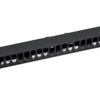 Cabeus VCM-PL-42U-BK Вертикальный кабельный органайзер-гребенка в шкаф 42U, пластиковый, цвет черный (RAL 9004)