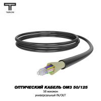 ТЕЛКОМ FK-D-IN/OUT-503-16-HFFR-BK Оптический кабель распределительный (Distribution), универсальный (IN/OUT), MM 50/125 (OM3), 16 волокон, HFFR