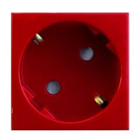 Efapel 45132 SVM Розетка 220В 2к+З с защитными шторками (45х45мм), красная
