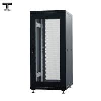 ТЕЛКОМ ТС-18.6.10-СП.9005М Шкаф напольный 18U 600x1000x920мм (ШхГхВ) телекоммуникационный 19", передняя дверь стеклянная - задняя дверь перфорированная, цвет черный (RAL9005М) (5 мест)
