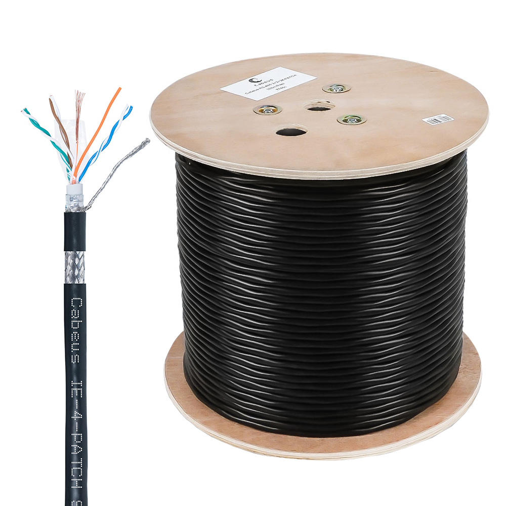 Cabeus IE-4-PATCH SF/UTP Cat5e 4X2X24AWG  Industrial Ethernet,    SFTP (SF/UTP),  5e, 4 ,  (stranded),    +   (), / (-40C - +75C),   FR-PVC UV (305)