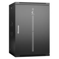 Cabeus SH-05F-18U60/45m-BK Шкаф телекоммуникационный настенный 19" 18U 600x450x901mm (ШхГхВ) дверь металл, цвет черный (RAL 9004)