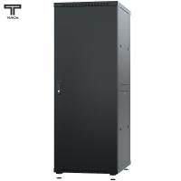 ТЕЛКОМ ТС-33.6.8-ММ.9005М Шкаф напольный 33U 600x800x1587мм (ШхГхВ) телекоммуникационный 19", передняя дверь металлическая - задняя дверь металлическая, цвет черный (RAL9005М) (5 мест)