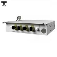 ТЕЛКОМ КНп-4-SC/PC-50/125 (мини) Кросс оптический настенный на 4 порта SC 50/125мкм предсобранный (пигтейл SC 50/125-4шт, розетка SC-4шт, планка SC/DLC, ложемент, КДЗС-4шт)