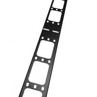 ТЕЛКОМ ОКВ.33.75.9005М Органайзер кабельный вертикальный в шкаф 33U, ширина 75мм, металлический с окнами, цвет черный (RAL9005М)