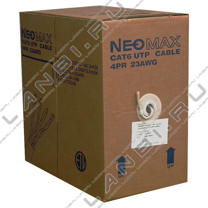 Кабель витая пара UTP неэкранированная категория 6 Neomax NM10601