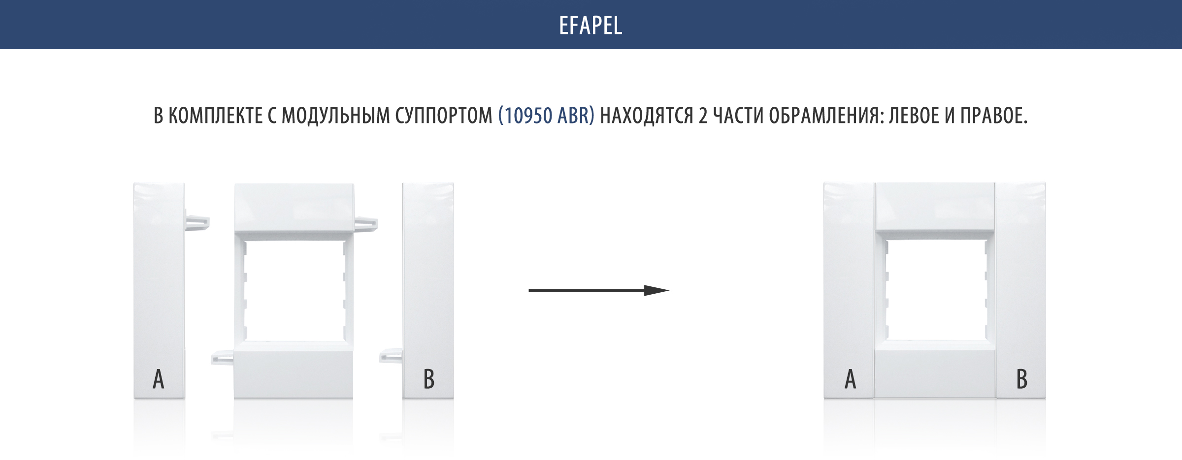 Efapel 10950 ABR модульный суппорт