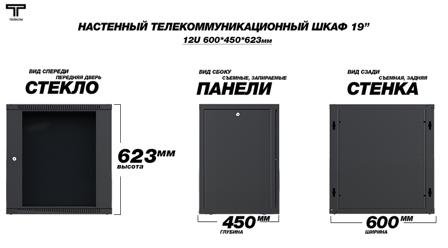   19" 12U 450 