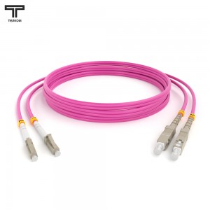 LC-SC OM4 duplex 50/125 маджента