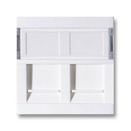 Efapel 45971 SBR Вставка (45x45) для 2х модулей формата Keystone Jack типа RJ-45, RJ-12, белая