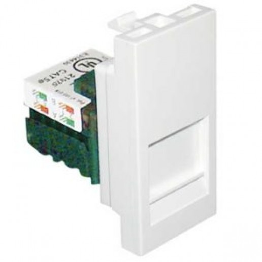 Efapel 45975 SBR Адаптер 22.5х45 с модулем RJ45 кат.5е UTP, белый