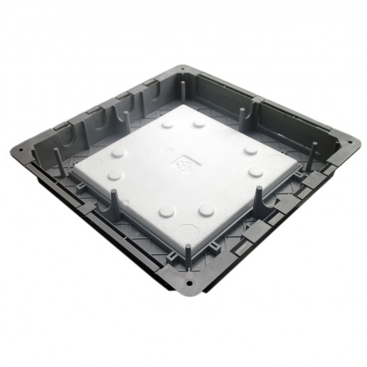 Efapel 83058 Коробка под заливку высотой 59мм для люка (83008 CAT) на 16 модулей (8 розеток 45х45мм)