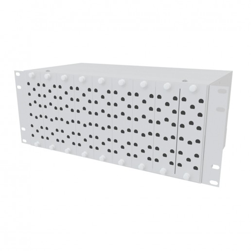 ТЕЛКОМ КС-144-4U-19-FC/ST Кросс оптический 19" стоечный на 144 порта FC/ST (сплайс кассета - 5шт, крышка для сплайс кассеты - 1шт, сменные планки на 8 FC/ST - 18шт, без пигтейлов и проходных адаптеров, без КДЗС)