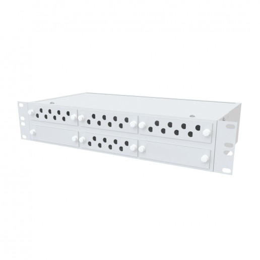 ТЕЛКОМ КС-32-2U-19-FC/ST Кросс оптический 19" стоечный на 32 порта FC/ST duplex (сплайс кассета с крышкой - 1шт, сменные планки на 8 SC/DLC - 4шт, планки заглушки - 2шт, без пигтейлов и проходных адаптеров, без КДЗС)