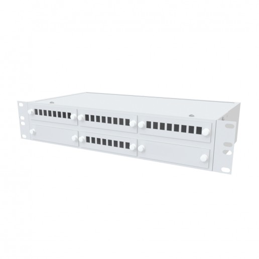 ТЕЛКОМ КС-32-2U-19-SC Кросс оптический 19" стоечный на 32 порта SC (сплайс кассета с крышкой - 1шт, сменные планки на 8 SC/DLC - 4шт, планки заглушки - 2шт, без пигтейлов и проходных адаптеров, без КДЗС)