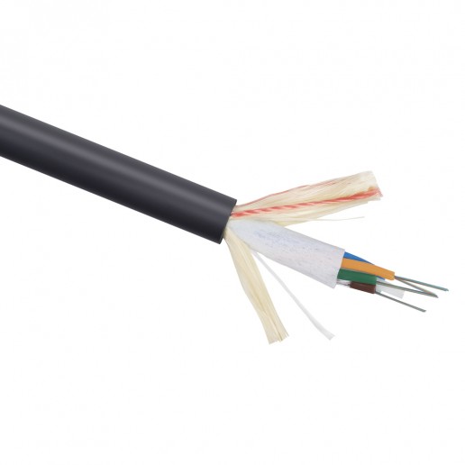 Cabeus SEG-9-01х04-FW-PE-OUT Кабель волоконно-оптический 9/125 одномодовый, 4 волокна, loose tube, подвесной, для внешней прокладки (-40C ~ +70), PE, черный