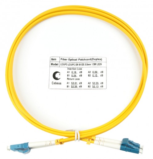 Cabeus FOP(d)-9-LC-LC-2m Шнур оптический duplex LC-LC 9/125 sm 2м LSZH