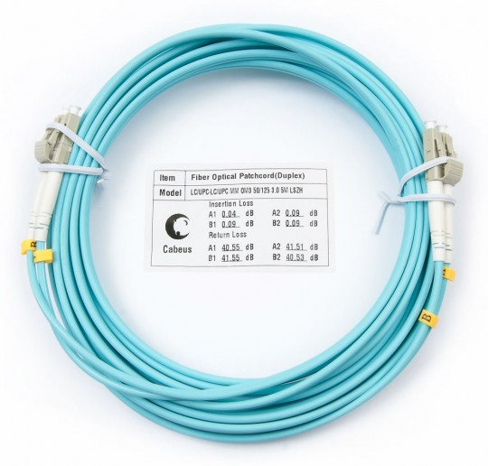Cabeus FOP-50-LC-LC-7m Шнур оптический duplex LC-LC 50/125 mm OM3 7м LSZH