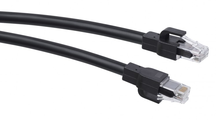 Cabeus PC-ARM-UTP-RJ45-Cat.6a-0.5m-PE Патч-корд U/UTP, категория 6a, 2xRJ45/8p8c, неэкранированный, армированный гофрированной стальной лентой, черный, РЕ, внешний, 0.5м