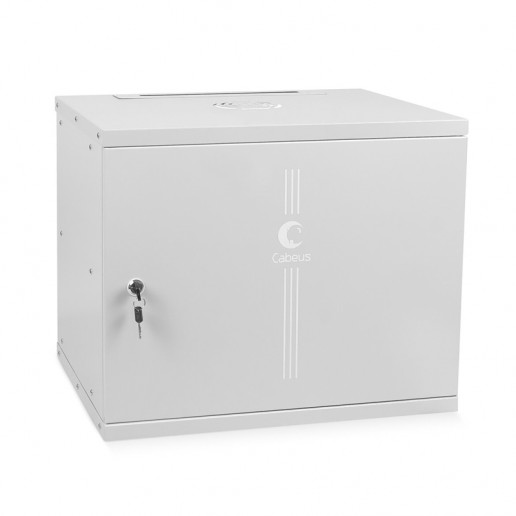 Cabeus WSC-05D-12U55/45m Шкаф телекоммуникационный настенный 19" 12U, серия LIGHT разборный, дверь металл, цвет серый