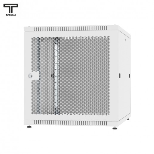 ТЕЛКОМ TLN-12.6.8-ПМ.7035Ш Шкаф напольный 12U 600x800x623мм (ШхГхВ) телекоммуникационный 19", передняя дверь перфорированная - задняя дверь металлическая, цвет серый (RAL7035Ш) (4 места)