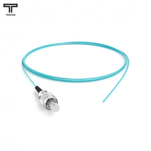 ТЕЛКОМ ШОС-0.9-PT-FC/U-MM503-1.5м-LSZH-AQ Пигтейл оптический pt FC/UPC 50/125 OM3 многомодовый MM (0.9мм) LSZH, 1,5м
