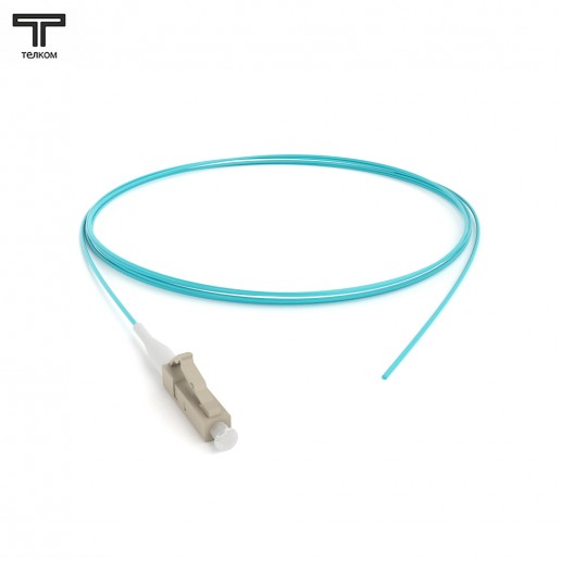 ТЕЛКОМ ШОС-0.9-PT-LC/U-MM503-1.5м-LSZH-AQ Пигтейл оптический pt LC/UPC 50/125 OM3 многомодовый MM (0.9мм) LSZH, 1,5м