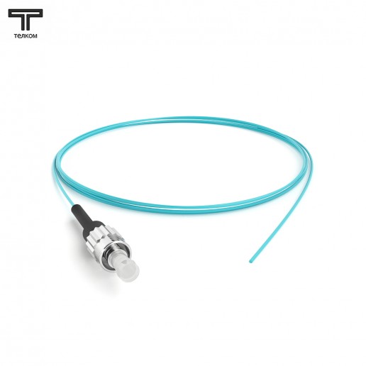 ТЕЛКОМ ШОС-0.9-PT-ST/U-MM503-1.5м-LSZH-AQ Пигтейл оптический pt ST/UPC 50/125 OM3 многомодовый MM (0.9мм) LSZH, 1,5м