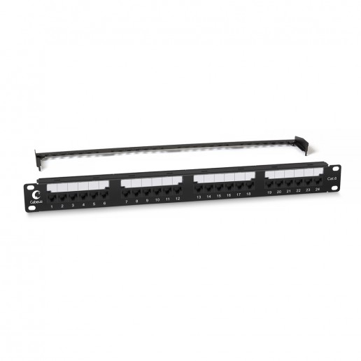 Cabeus PL2-24-Cat.6-Dual IDC Патч-панель 19" (1U), 24 порта RJ-45, категория 6, Dual IDC, с задним кабельным организатором, new
