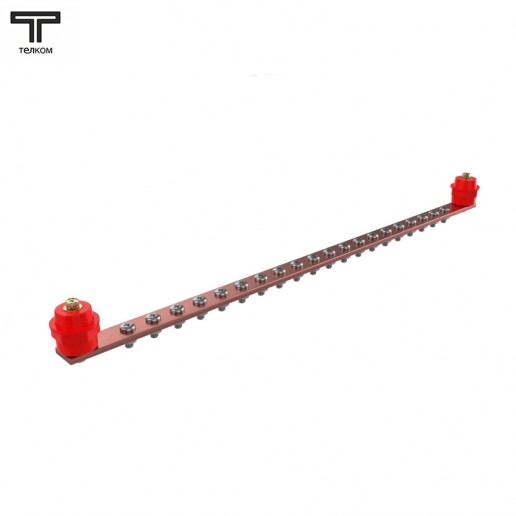 ТЕЛКОМ ШЗ.И.19 Шина заземления (медная) 19" горизонтальная с изоляторами