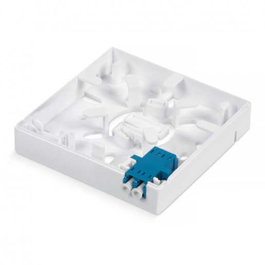 ТЕЛКОМ RS-02 Абонентская оптическая розетка под 1 порт SC/DLC (размер 90x90x16мм) (без пигтейлов и проходных адаптеров)