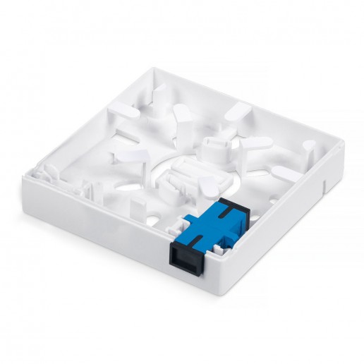 ТЕЛКОМ RS-02 Абонентская оптическая розетка под 1 порт SC/DLC (размер 90x90x16мм) (без пигтейлов и проходных адаптеров)