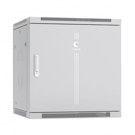 Cabeus SH-05F-12U60/60m-R Шкаф телекоммуникационный настенный разобранный 19" 12U 600x600x635mm (ШхГхВ) дверь металл, цвет серый (RAL 7035)