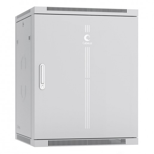 Cabeus SH-05F-15U60/60m-R Шкаф телекоммуникационный настенный разобранный 19" 15U 600x600x769mm (ШхГхВ) дверь металл, цвет серый (RAL 7035)
