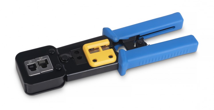 Cabeus HT-376Z Инструмент обжимной для коннекторов быстрой установки RJ-45 (8р8с), RJ-11/12 (6р6с, 6р4с, 6р2с), профессиональный, с храповым механизмом