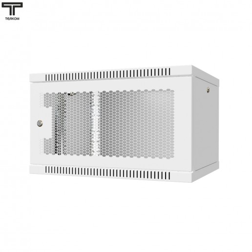 ТЕЛКОМ TL-6.6.4-П.7035Ш Шкаф настенный 6U 600x450x356мм (ШхГхВ) телекоммуникационный 19", дверь перфорированная, цвет серый (RAL7035Ш) (4 места)