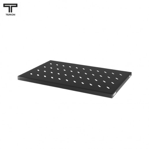 ТЕЛКОМ ПСЛ.300.9005МА Полка стационарная 19" (Глубина=300мм) для настенных шкафов TL с глубиной 450мм, цвет черный (RAL9005МА)