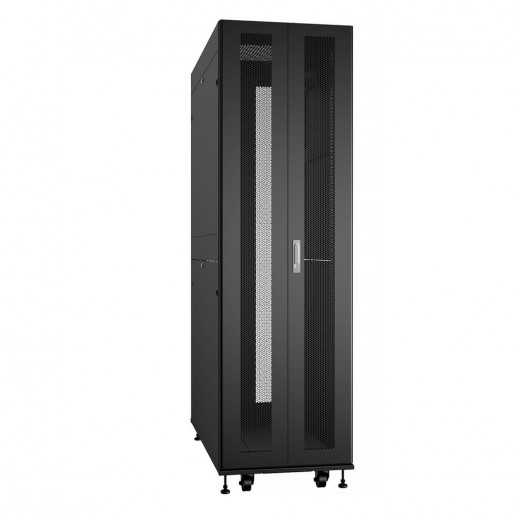 Cabeus ND-SC-47U60/120-BK Шкаф серверный телекоммуникационный 19" напольный для распределительного и серверного оборудования 47U 600x1200mm передняя и задняя двойные перфорированные двери, ручки с замком, цвет черный (RAL 9004)