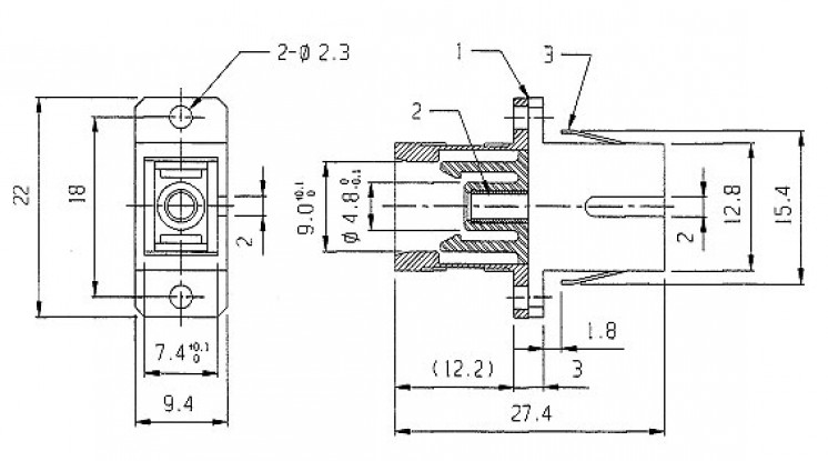 Cabeus SC-SC-SM-BK Проходной соединитель SC-SC, SM(для одномодового кабеля), simplex черный